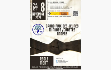 Grand Prix Cadets Angers samedi 8 novembre 2025